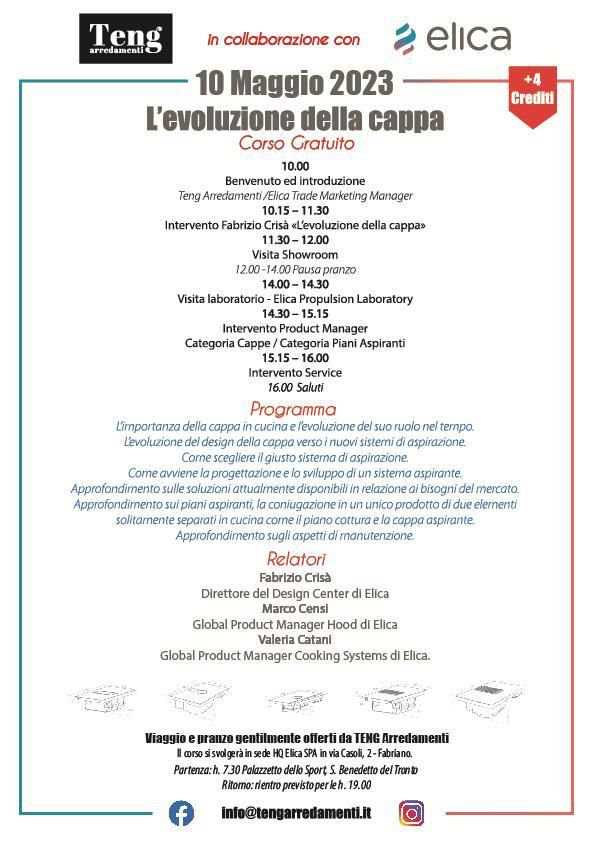 L'evoluzione della Cappa: corso per architetti da Elica con Teng Arredamenti