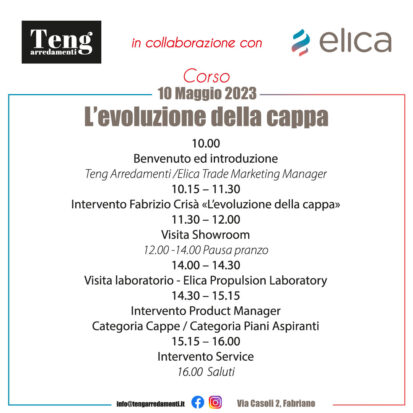Terzo corso dedicato agli architetti: l’evoluzione della cappa.